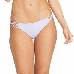 Discount 😀 Volcom 👩 Women's Simply Solid 👙 Bikini Bottom PEACH 🔔