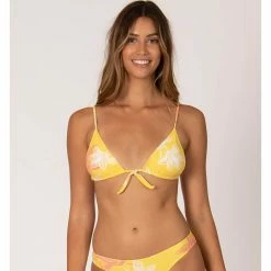 Outlet 🔥 Sisstr Evolution 👩 Women's Amroeea 👙 Bikini Top YELLOW 🌟