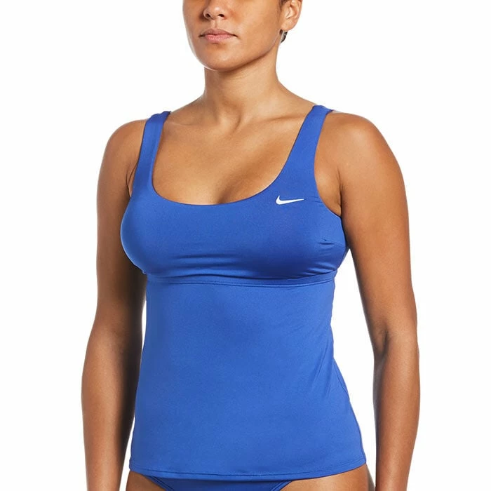 Buy ⌛ Nike 👩 Women's Essential Scoop Tankini Top ROYAL 👏