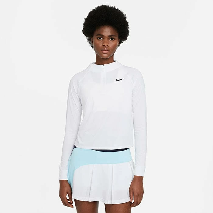 Promo 🎉 Nike 👩 Women's Dri-FIT® Victory Half-Zip Top WHITE 👏