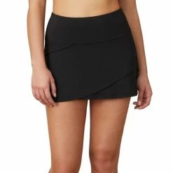 Discount 💯 Fila 👩 Women's Essentials Tiered Skort BLACK 👍