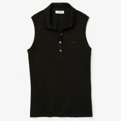Cheapest ๐ฅฐ Lacoste ๐ฉ Women's Sleeveless Pique Polo WHITE ๐