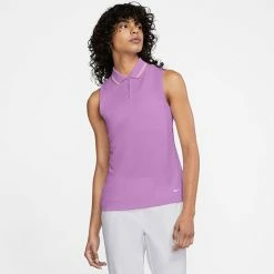Wholesale 🎁 Nike 👩 Women's Dri-FIT® Victory Sleeveless Polo WHITE ❤️