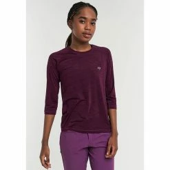 Hot Sale ✨ Peppermint Cycling Co. 👩 Women's MTB 3/4 Jersey BURGUNDY 🔥
