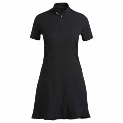 Best Sale ⭐ Adidas 👩 Women's Frill 👗 Dress BLACK 🔥