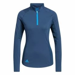 Hot Sale ๐ฅ Adidas ๐ฉ Women's HEAT.RDY Mock Polo Top NAVY ๐ฏ