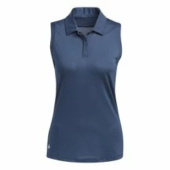 Hot Sale ๐ Adidas ๐ฉ Women's Primeblue Sleeveless Polo NAVY โ๏ธ