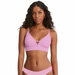 Top 10 👏 Billabong 👩 Women's Sol Searcher V-Neck Cami 👙 Bikini Top LIGHT PINK 🔥
