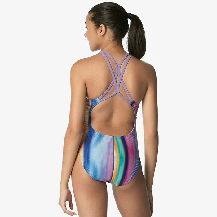 Cheap 🧨 Speedo 👩 Women's Printed Thin Strap One-Piece 🩱 Swimsuit MULTI ❤️ - Image 2