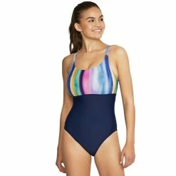 Wholesale 👍 Speedo 👩 Women's Adjustable Double Strap One-Piece 🩱 Swimsuit MULTI ❤️