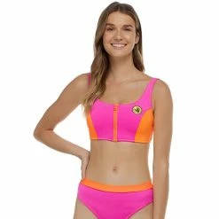 Budget 🧨 Body Glove 👩 Women's '80s Throwback You Spin Me Swim Top PINK ❤️