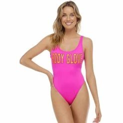 Promo ⌛ Body Glove 👩 Women's '80s Throwback The Look One-Piece 🩱 Swimsuit PINK ❤️