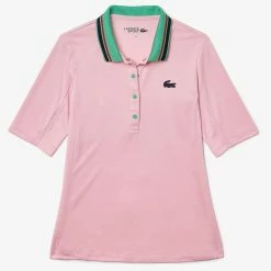 Brand new 💯 Lacoste 👩 Women's Sport Breathable Resistant Pique Polo PINK ❤️