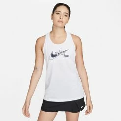 Discount 👏 Nike 👩 Women's Dri-FIT® Swoosh Tank Top WHITE 🧨