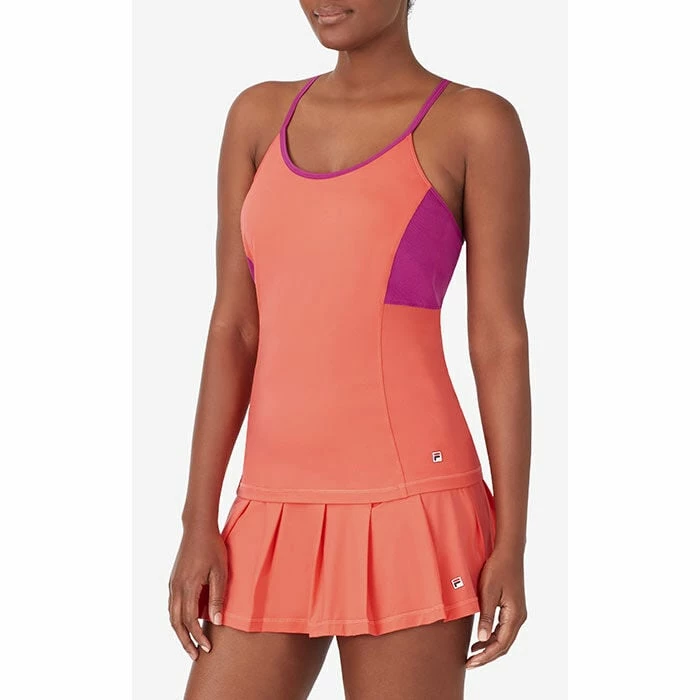 New ๐ Fila ๐ฉ Women's Baseline Cami Tank Top CORAL ๐งจ