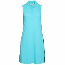 Best Pirce 🥰 Michael Kors 👩 Women's Sleeveless Polo 👗 Dress TURQUOISE ❤️