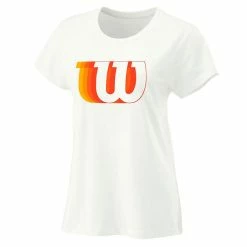 Best deal 🛒 Wilson 👩 Women's Blur Tech T-Shirt WHITE 💯