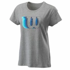 Cheapest ⌛ Wilson 👩 Women's Blur Tech T-Shirt LIGHT HEATHER GREY 🌟