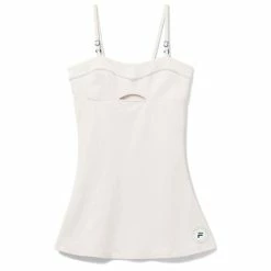 Best Sale 🔥 Fila 👩 Women's Brandon Maxwell Collection Cut-Out Cami 👗 Dress CREAM 😉