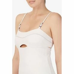 Best Sale ???? Fila ???? Women's Brandon Maxwell Collection Cut-Out Cami ???? Dress CREAM ???? -Adidas Shop 25697285 CREAM 3 3